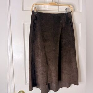 DKNY City high-low suede skirt sz 2P